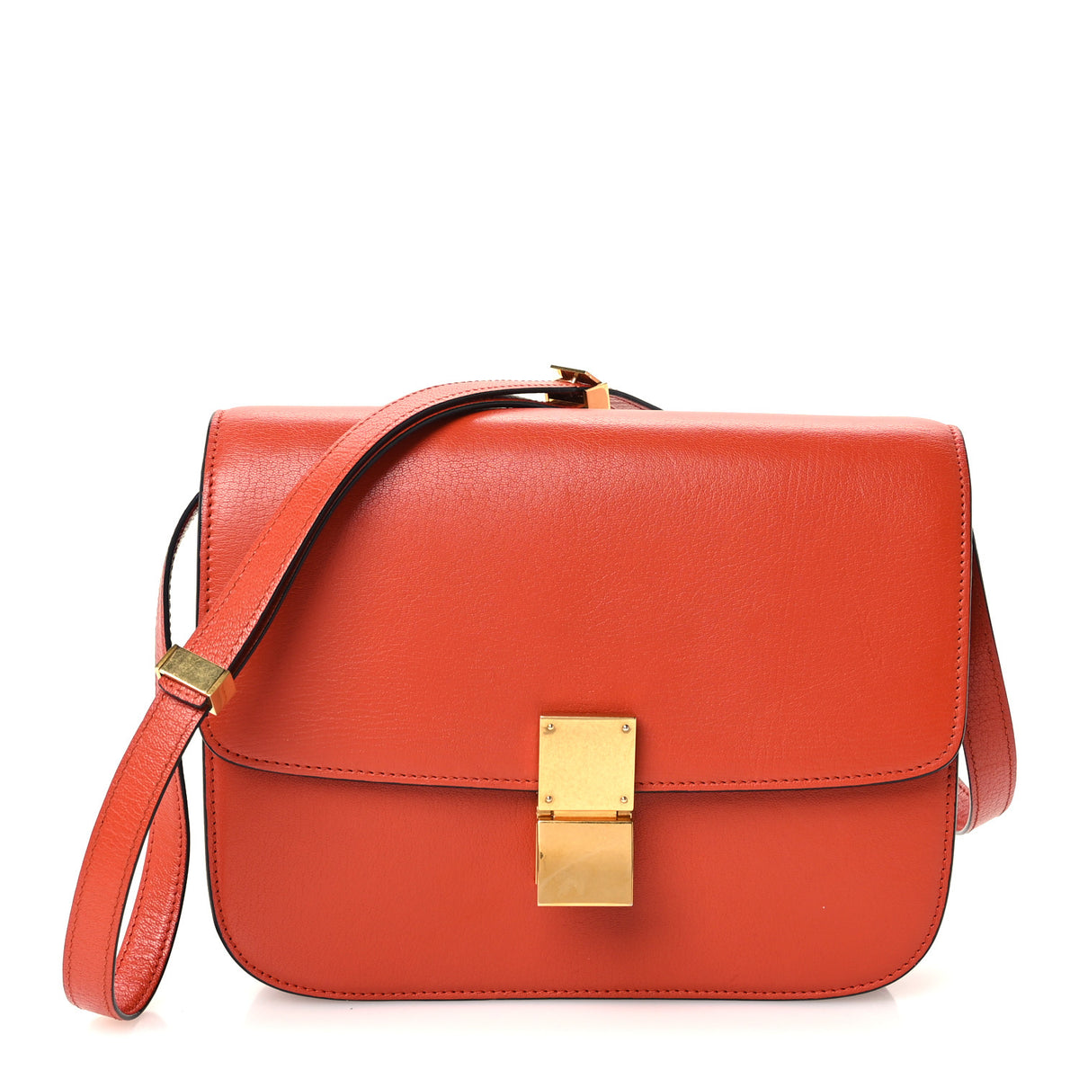Goatskin Medium Classic Box Flap Bag Cinnamon