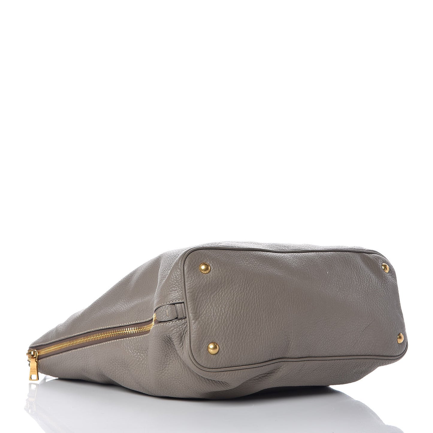 Vitello Daino Side Zip Tote Argilla