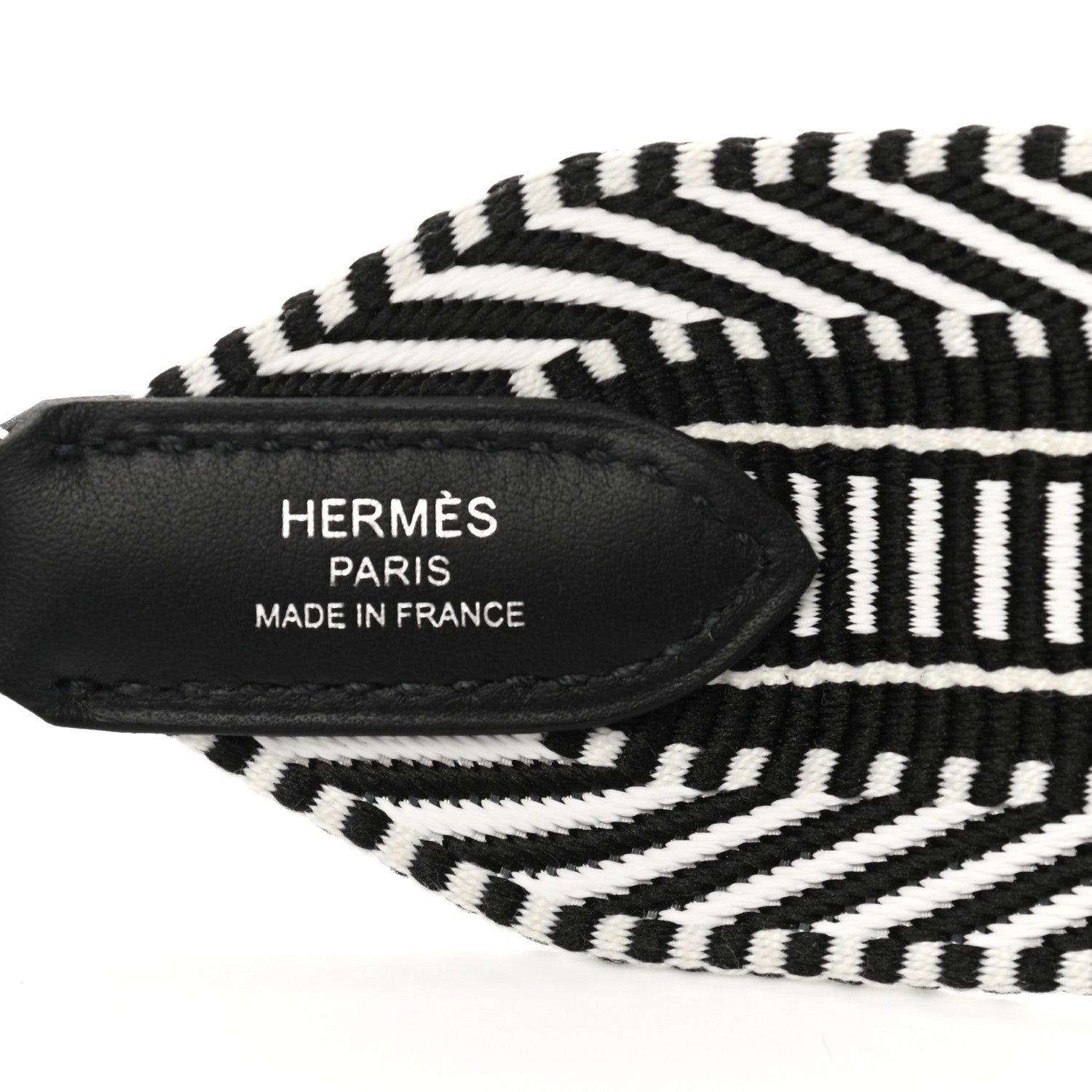 Hermes Toile Swift 50mm Sangle Cavale Shoulder Strap Black Ecru 3 of 6