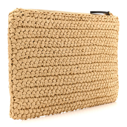 Valentino Garavani Raffia Viva Superstar Clutch Naturale Butter 3 of 7