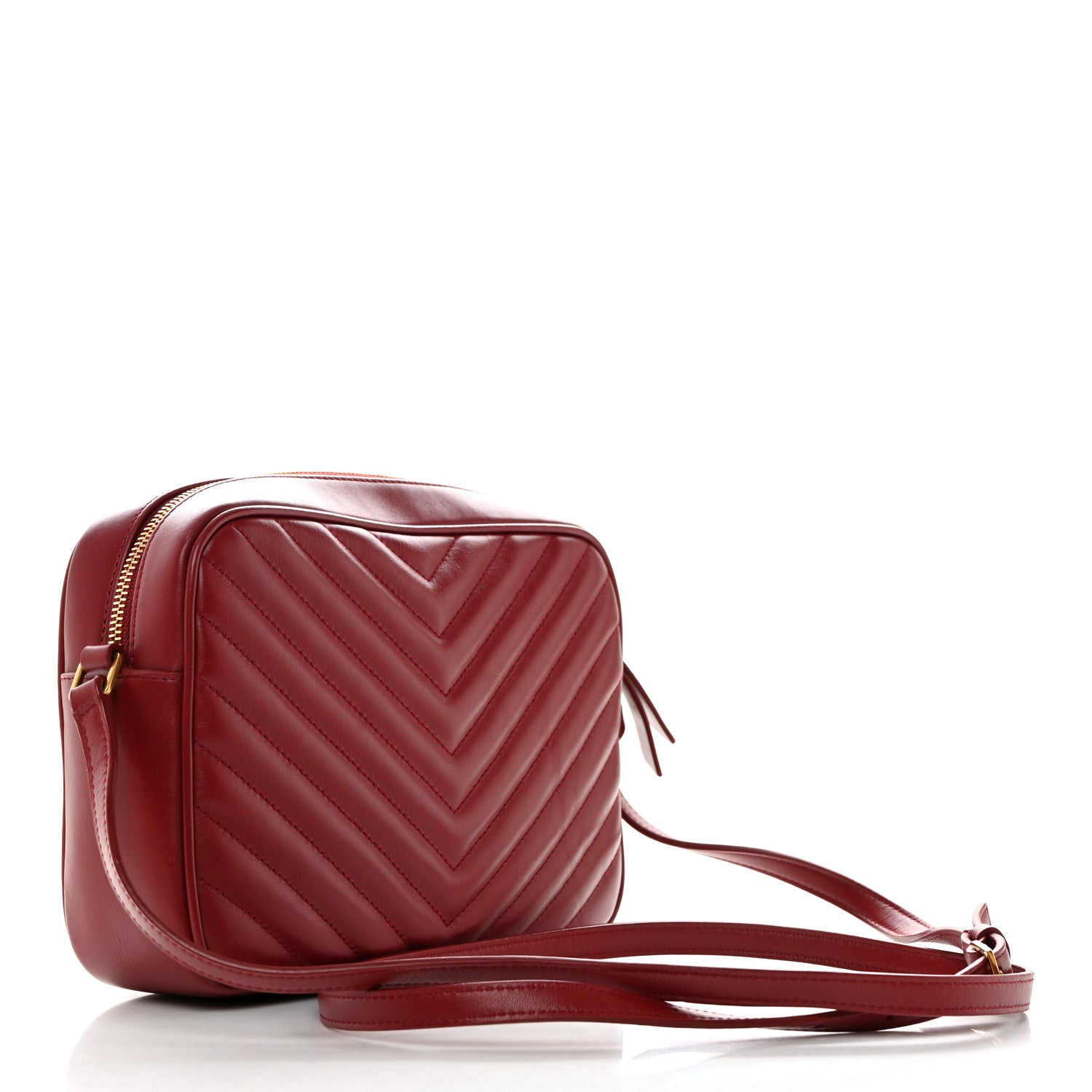 Saint Laurent Calfskin Matelasse Monogram Lou Camera Bag Opyum Red 2 of 9