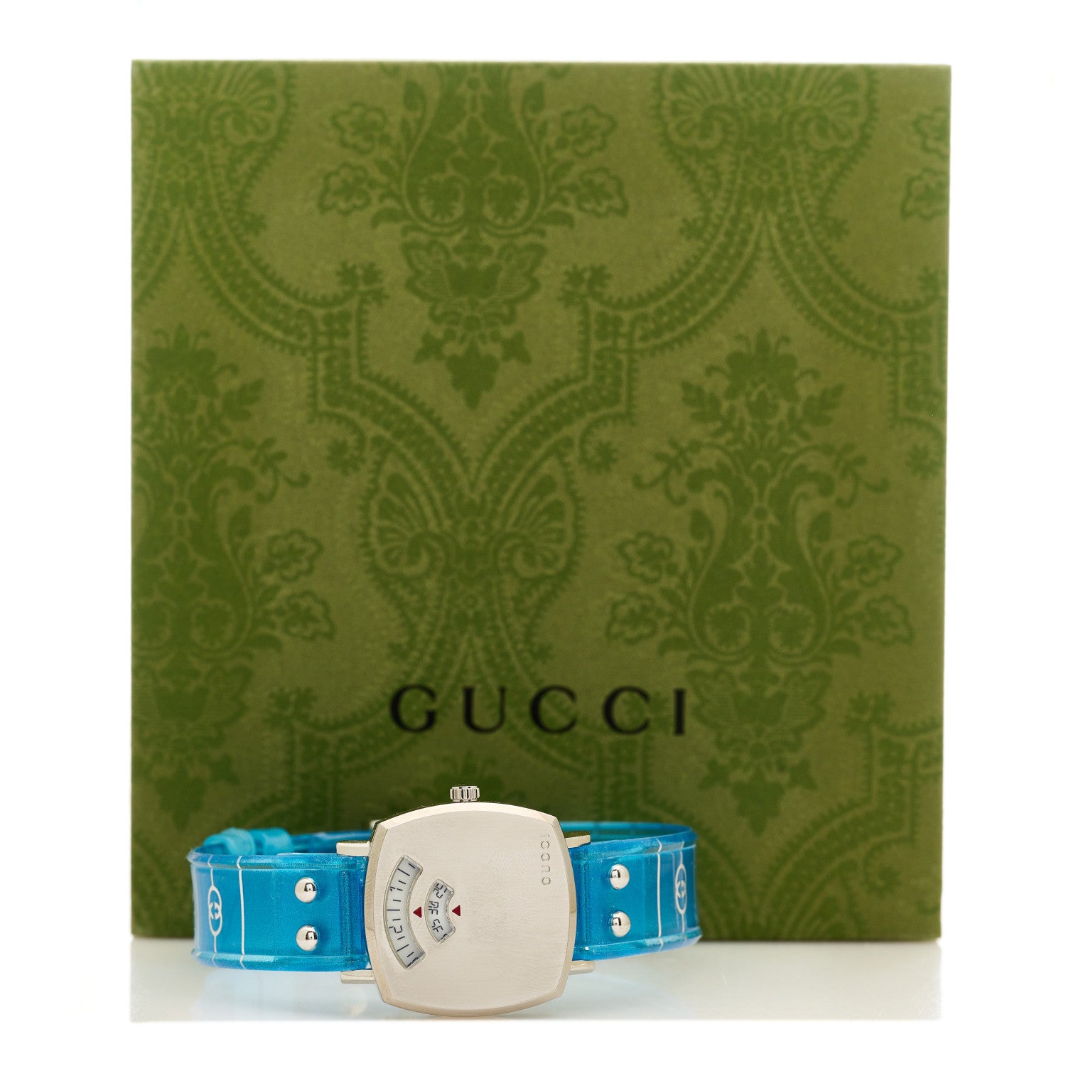 Gucci Stainless Steel Rubber 27mm Grip Quartz Watch Blue 5 of 5