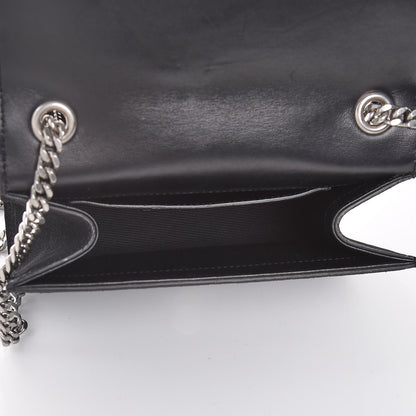 Saint Laurent Suede Fringe Chain Small Monogram Satchel Black 5 of 8