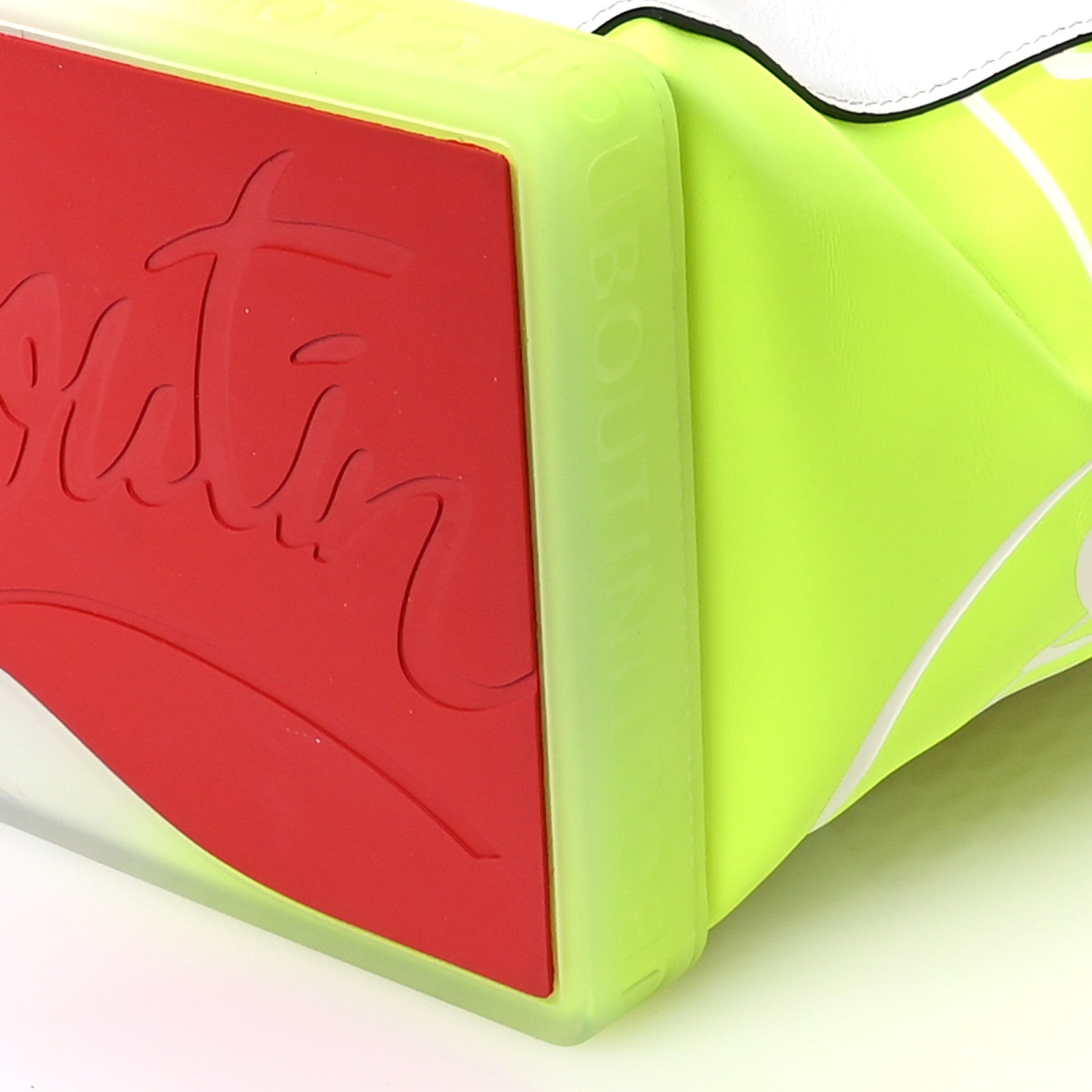 Christian Louboutin Calfskin Explorafunk Backpack Bianco Fluo Yellow 9 of 9