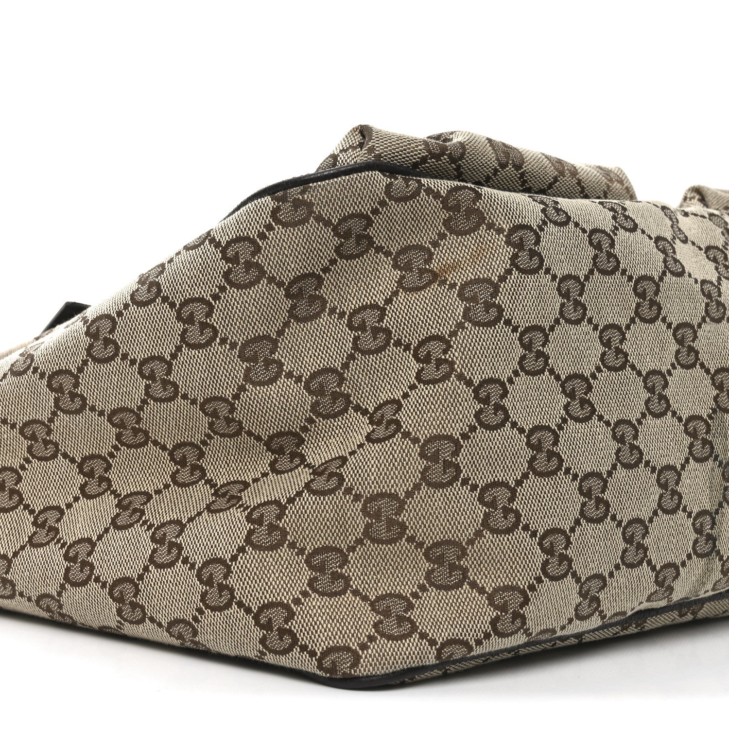 Gucci GG Monogram Medium Web Handle Double Pocket Tote Brown 9 of 10