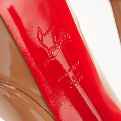 Christian Louboutin Patent Alta Vicky 160 Pumps 38.5 Nude 6 of 6