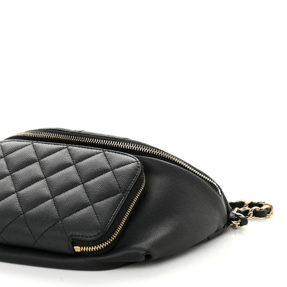 Chanel Caviar Quilted Business Affinity Waist Belt Bag Black 10 of 11
