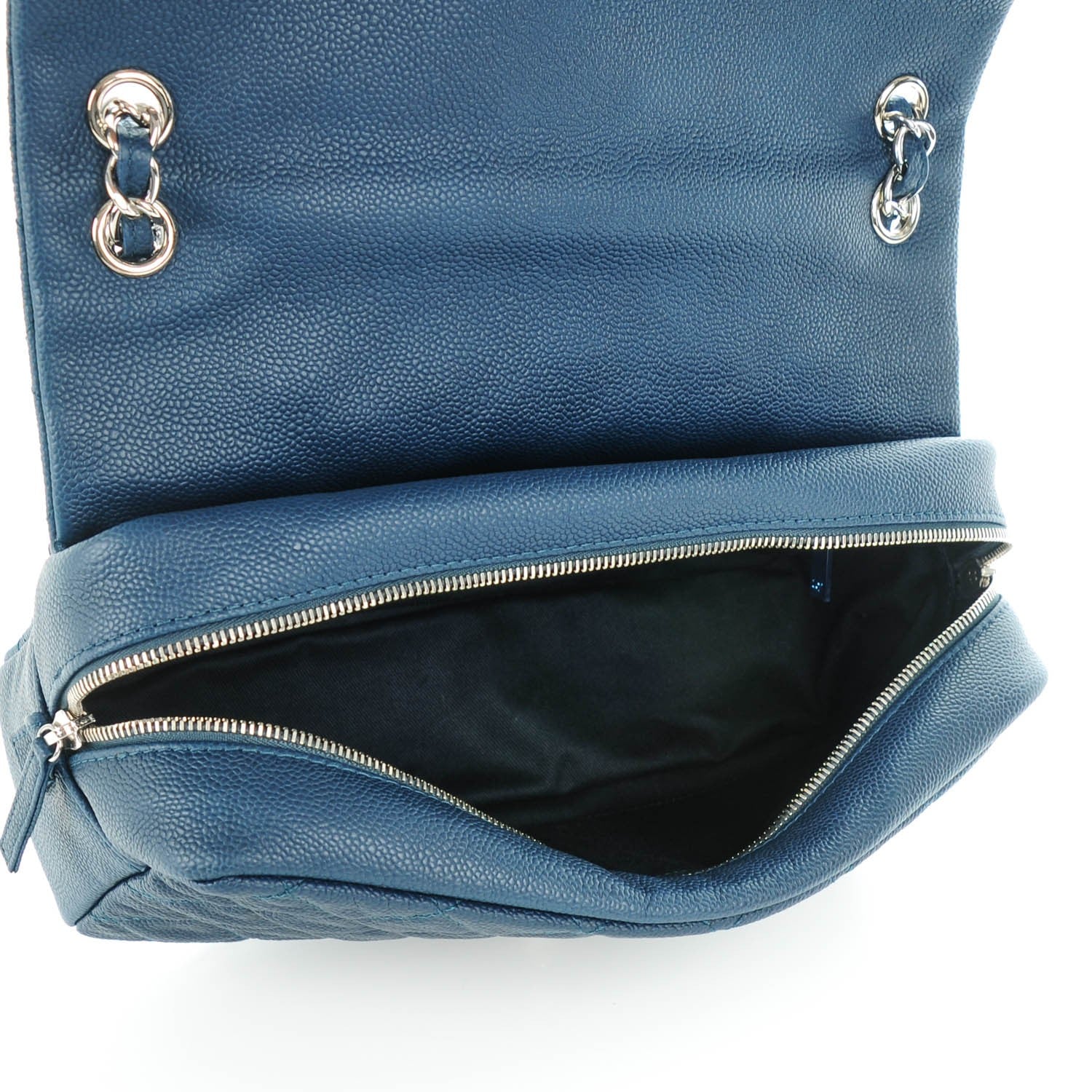 Chanel Caviar Quilted Casual Journey Flap Dark Blue 5 of 8
