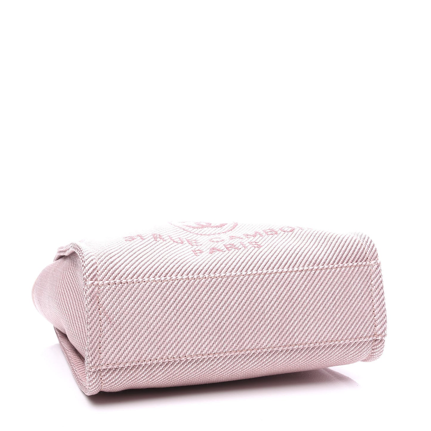 Mixed Fibers Calfskin Mini Deauville Tote Rose Pink