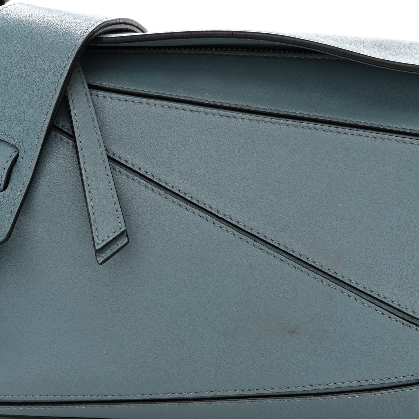 Calfskin Small Puzzle Bag Stone Blue