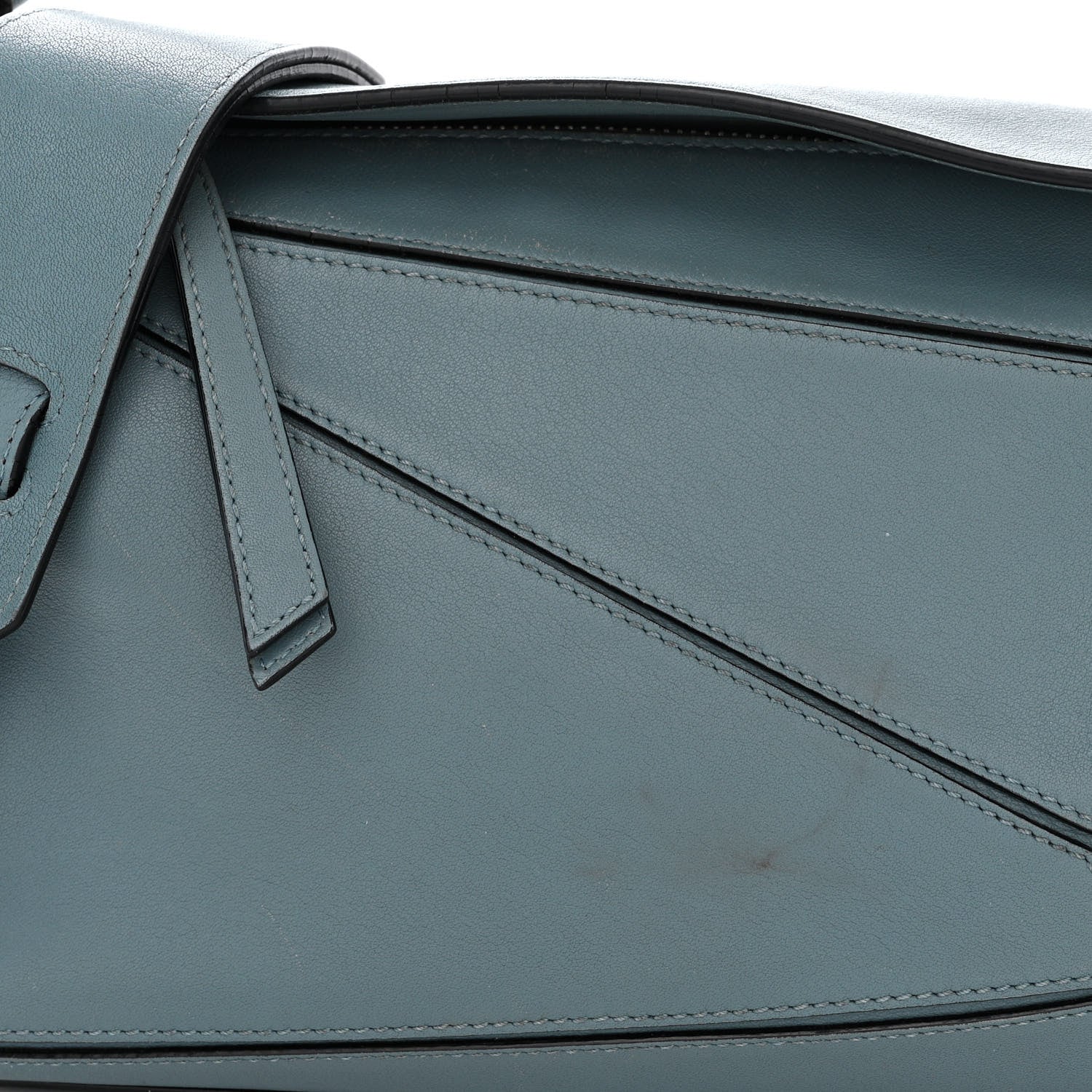 Loewe Calfskin Small Puzzle Bag Stone Blue 9 of 18