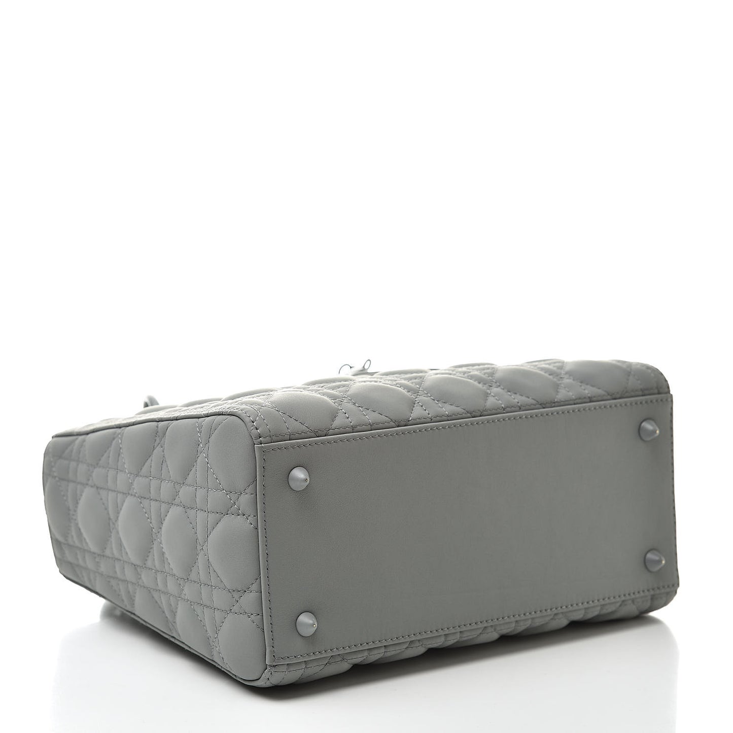 Ultra Matte Calfskin Cannage Medium Lady Dior Grey Stone