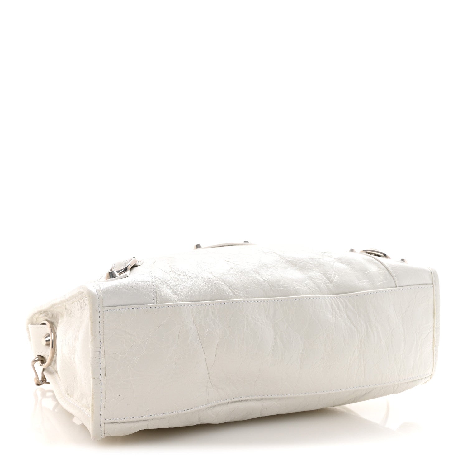 Balenciaga Agneau Arena Silver Hardware Small Le City Optic White 4 of 9