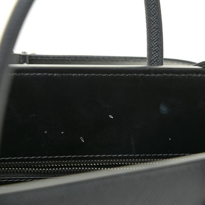 Prada Saffiano Cuir Medium Tote Black Fuoco 11 of 15