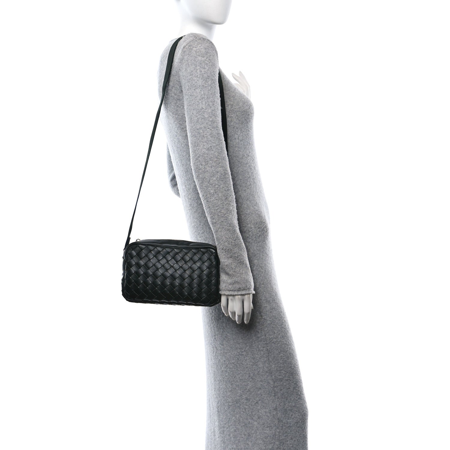 Bottega Veneta Calfskin Intrecciato Small Camera Bag Dark Green 3 of 11