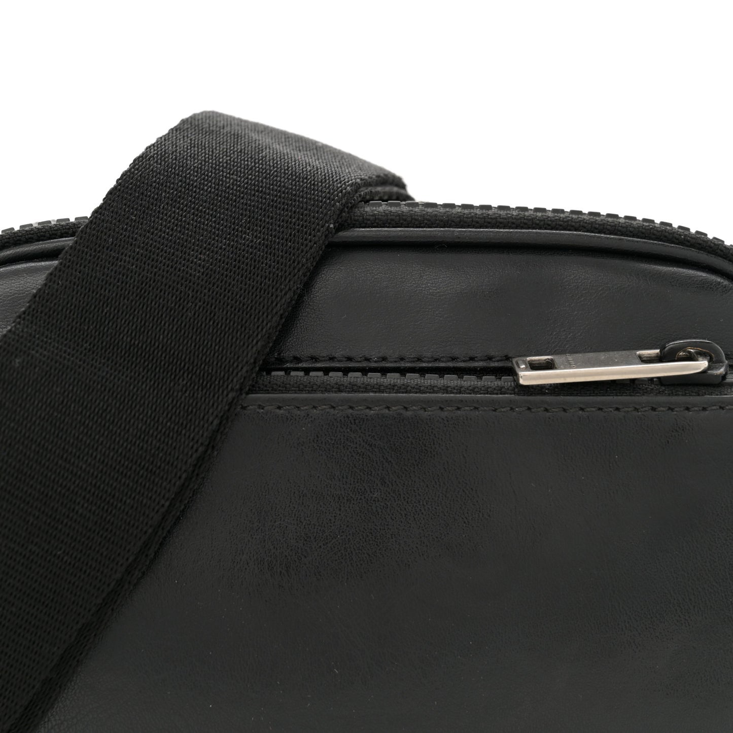 Calfskin MC3 Crossbody Bag Black White