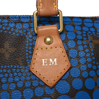 Louis Vuitton Monogram Kusama Town Speedy 30 Blue 7 of 11