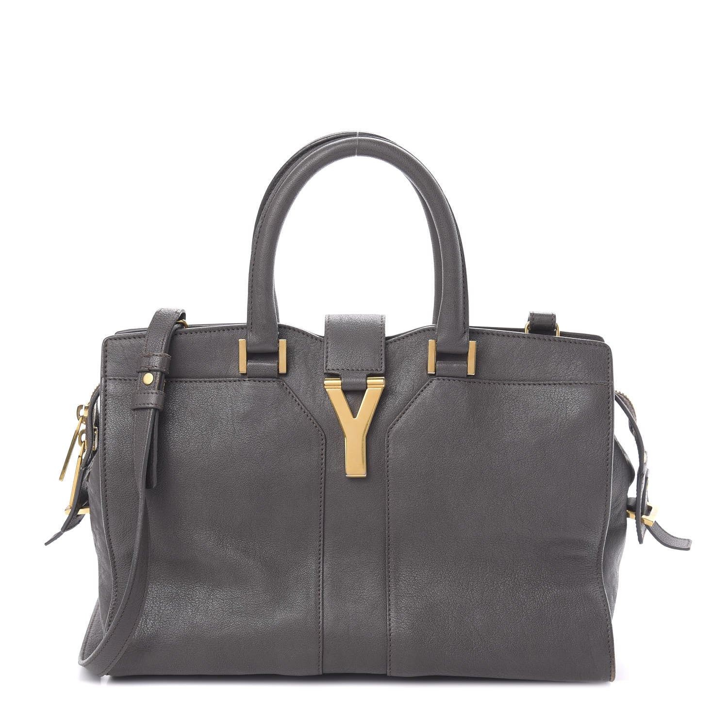 Saint Laurent Sheepskin Small Cabas ChYc Grey 1 of 11