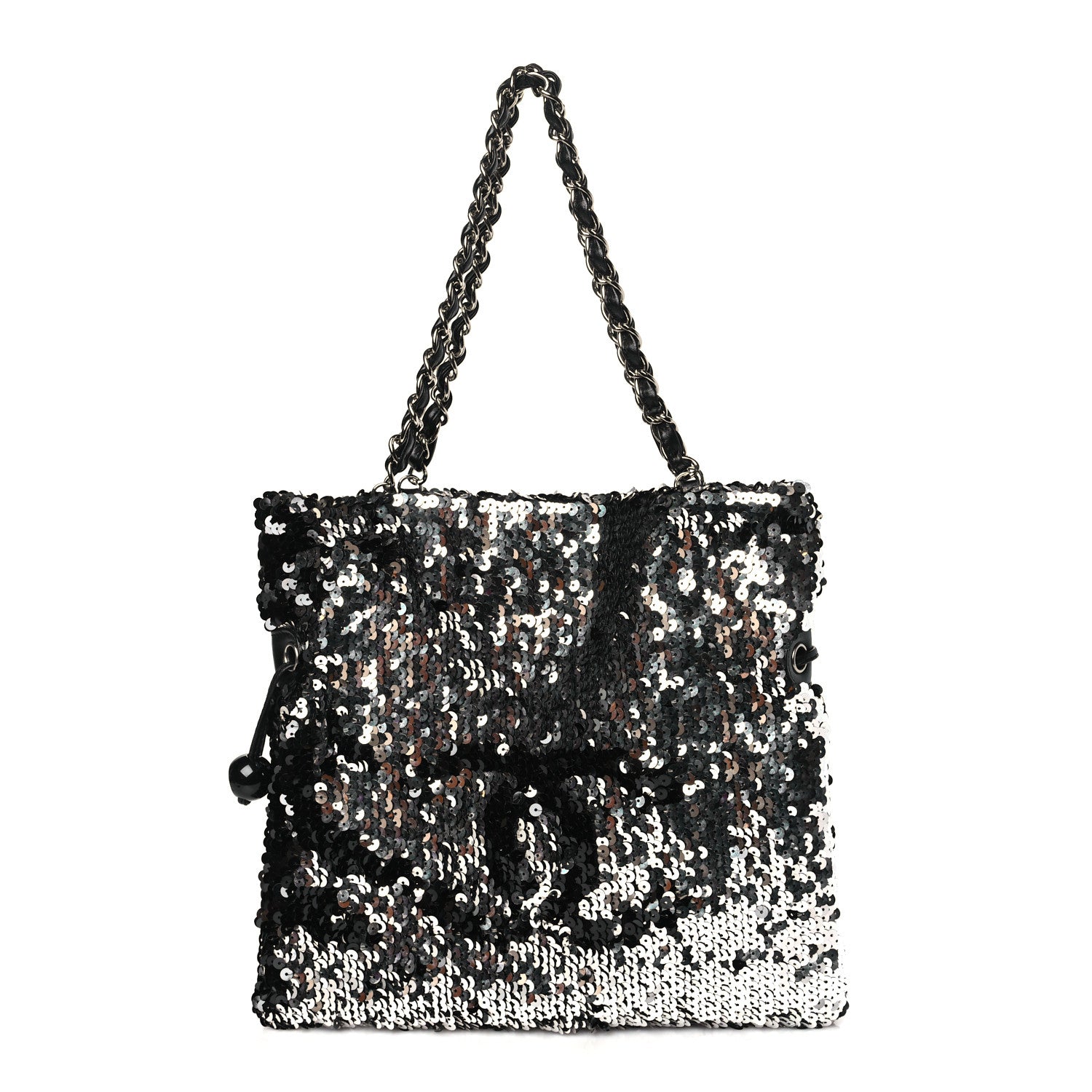 Chanel Sequin Summer Night Medium Drawstring Tote Black 1 of 10