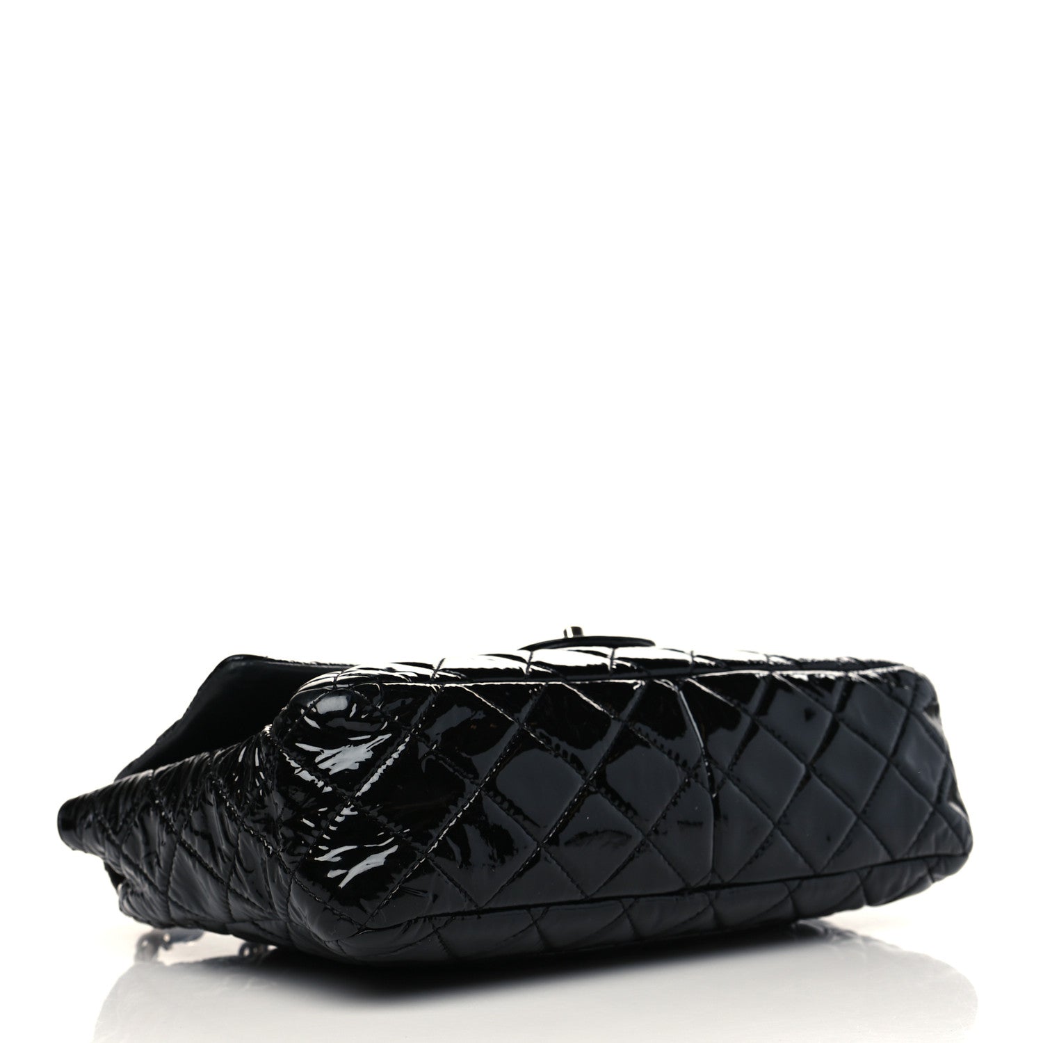 Chanel Patent Quilted Jumbo Single Flap Black 4 of 11