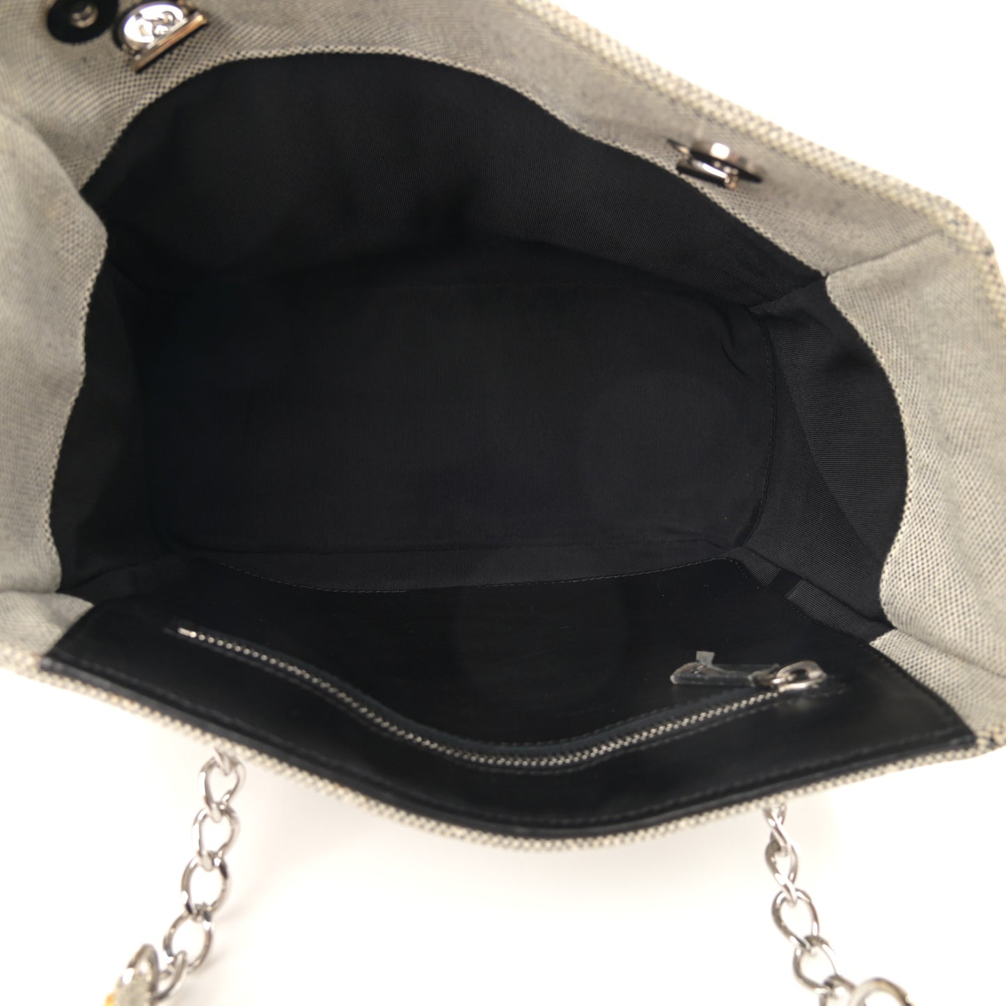 Canvas Camellia N°5 Tote Beige Black