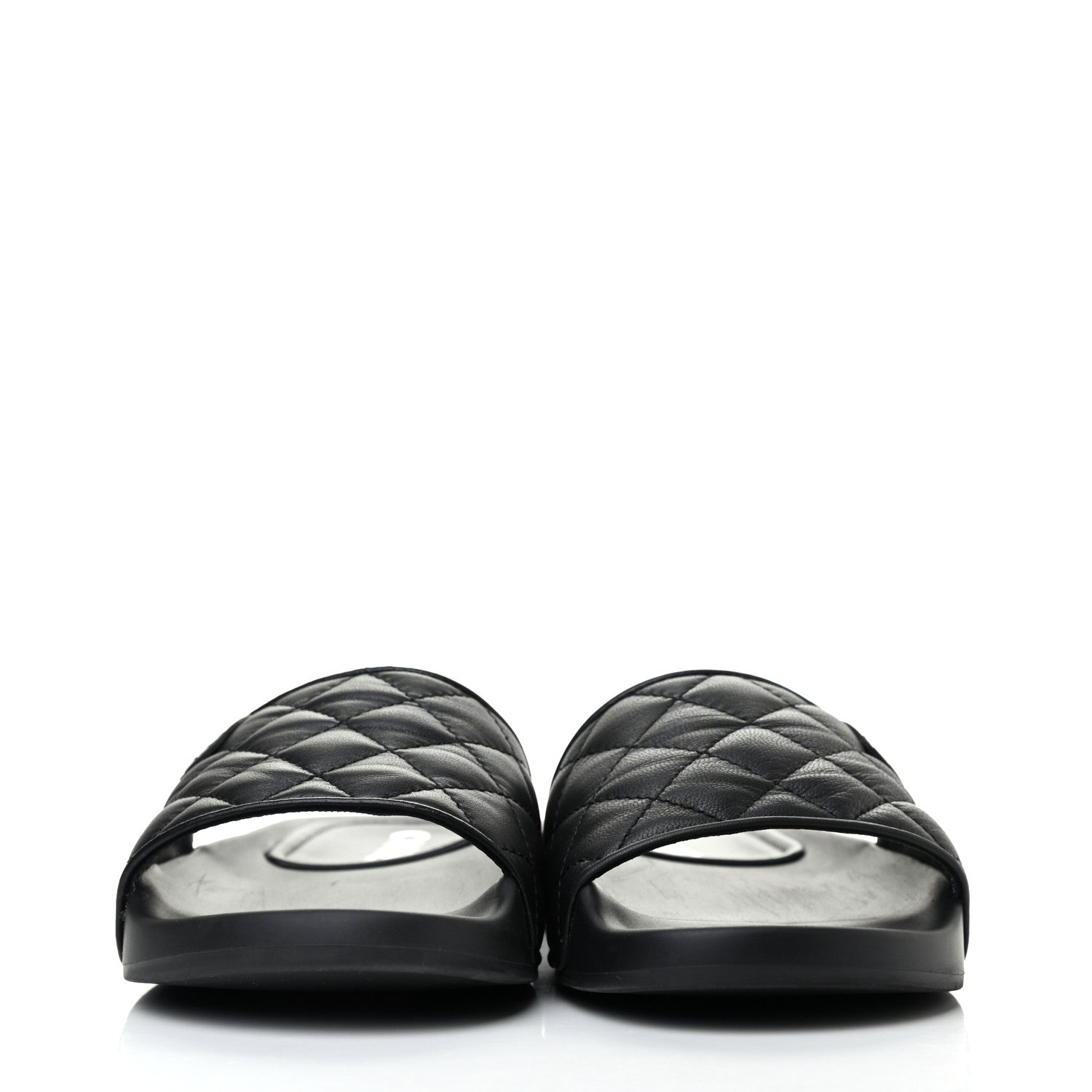Chanel Lambskin Quilted CC Mules Sandals 38 Black 2 of 8