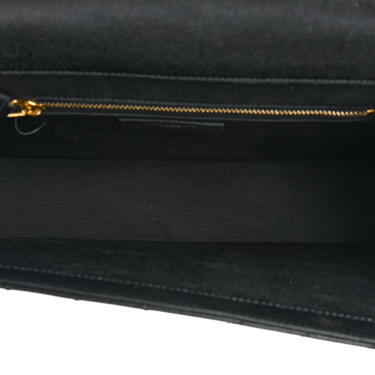 Grain De Poudre Matelasse Chevron Large Monogram Satchel Black