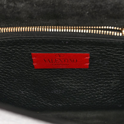 Valentino Garavani Pebbled Calfskin Rockstud Side Slip Crossbody Black 6 of 10