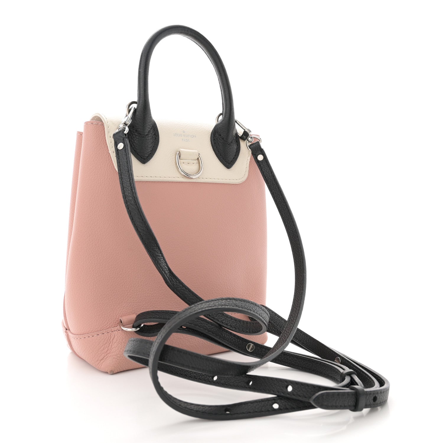 Louis Vuitton Soft Calfskin Lockme Backpack Rose Ballet White Maito Rose Ballet White Maito Black 3 of 17