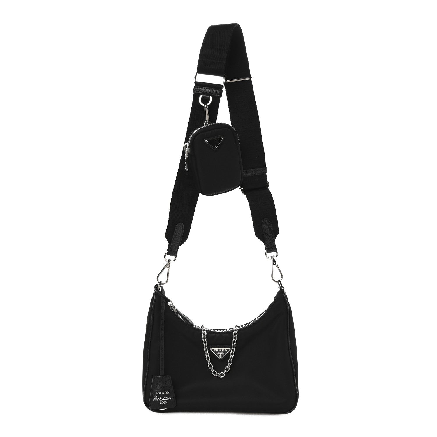 Prada Re-Nylon Saffiano Re-Edition 2005 Shoulder Bag Black 1 of 12
