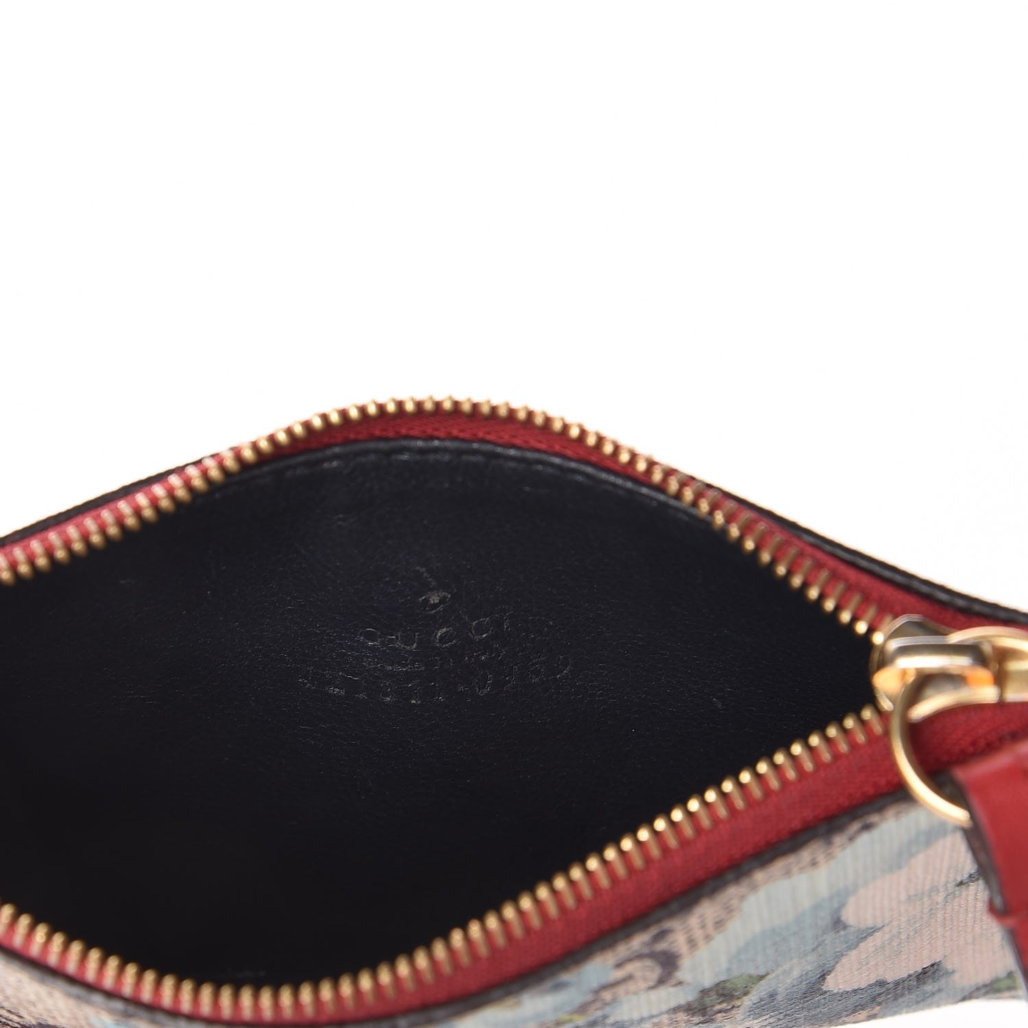 Gucci GG Supreme Monogram Blooms Key Case Beige Blue Navy Hibiscus Red 5 of 6
