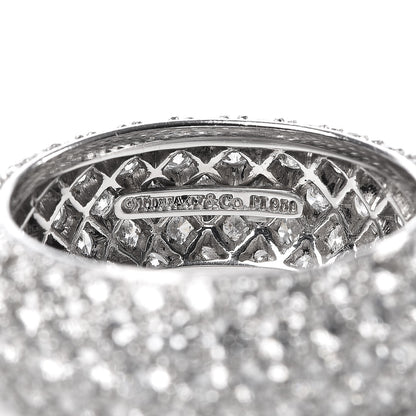 Tiffany Platinum Diamond Five Row Etoile Band Ring 54 7 5 of 5