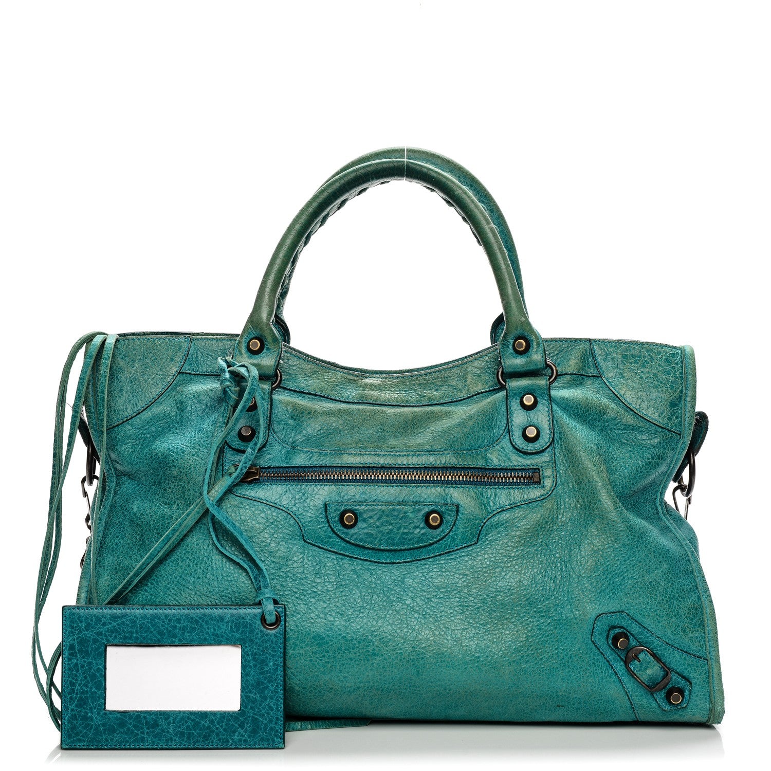 Balenciaga Agneau Classic Hardware City Bleu Paon 1 of 13