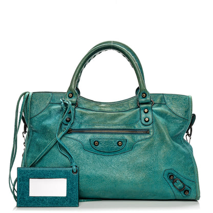 Balenciaga Agneau Classic Hardware City Bleu Paon 1 of 13