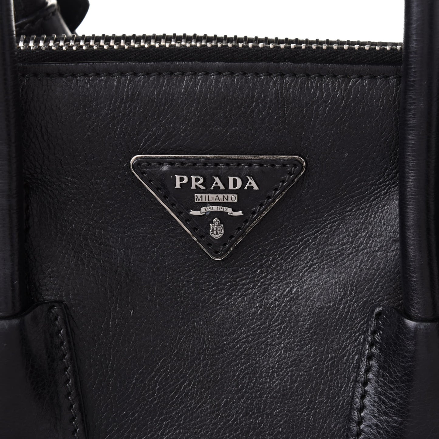 Glace Calf Twin Pocket Tote Black