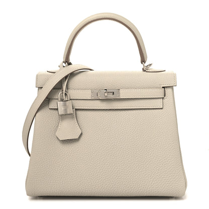 Hermes Togo Kelly Retourne 25 Gris Perle 1 of 10