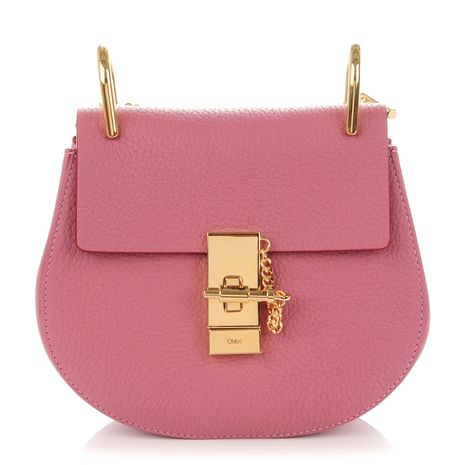 Chloe Grained Lambskin Mini Drew Shoulder Bag Faded Rose 1 of 8