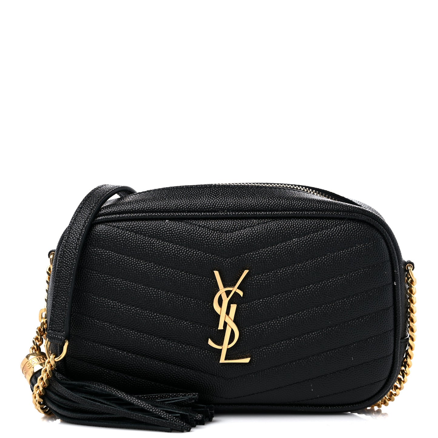 Grain De Poudre Matelasse Monogram Mini Lou Camera Bag Black