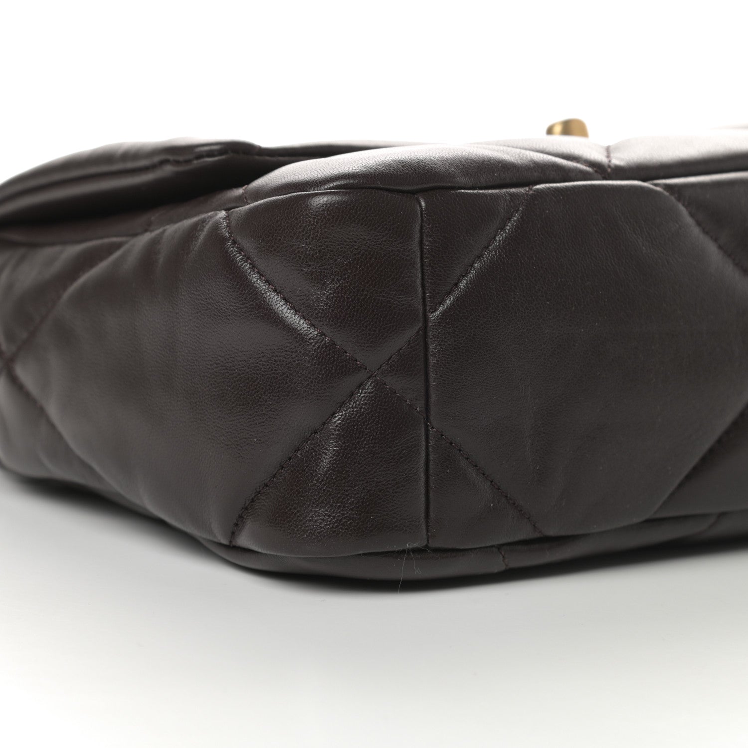 Chanel Lambskin Quilted Medium Chanel 19 Flap Dark Brown 9 of 10
