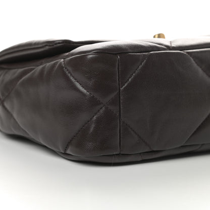 Chanel Lambskin Quilted Medium Chanel 19 Flap Dark Brown 9 of 10