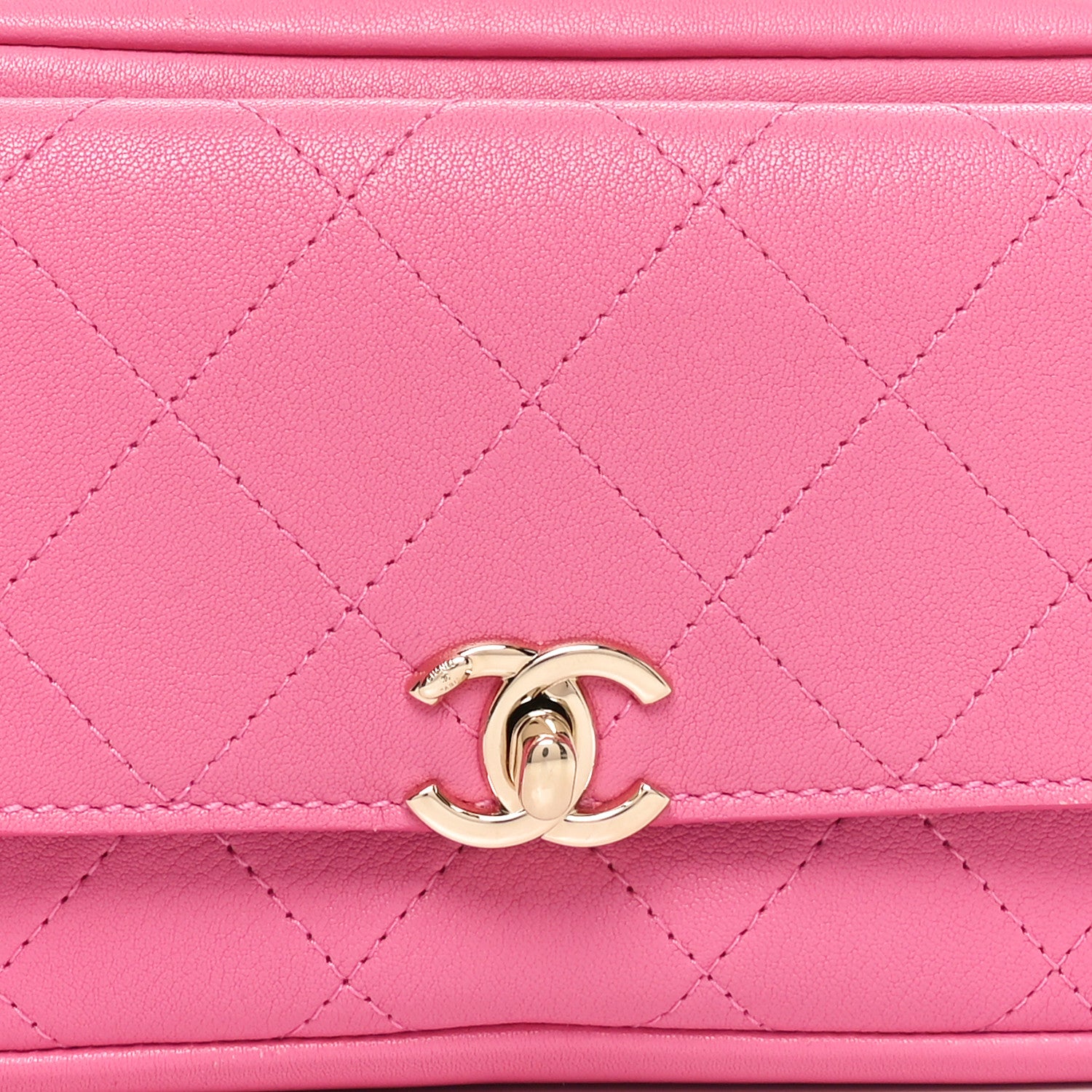 Chanel Goatksin Quilted Casual Trip Waist Bag Pink 8 of 10
