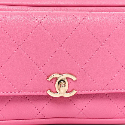 Chanel Goatksin Quilted Casual Trip Waist Bag Pink 8 of 10