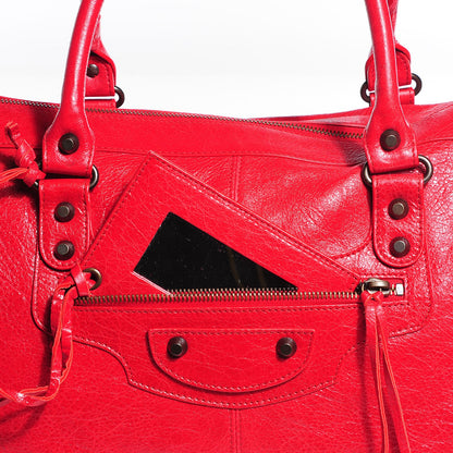 Balenciaga Agneau Classic Hardware Work Rouge Cardinal 6 of 13