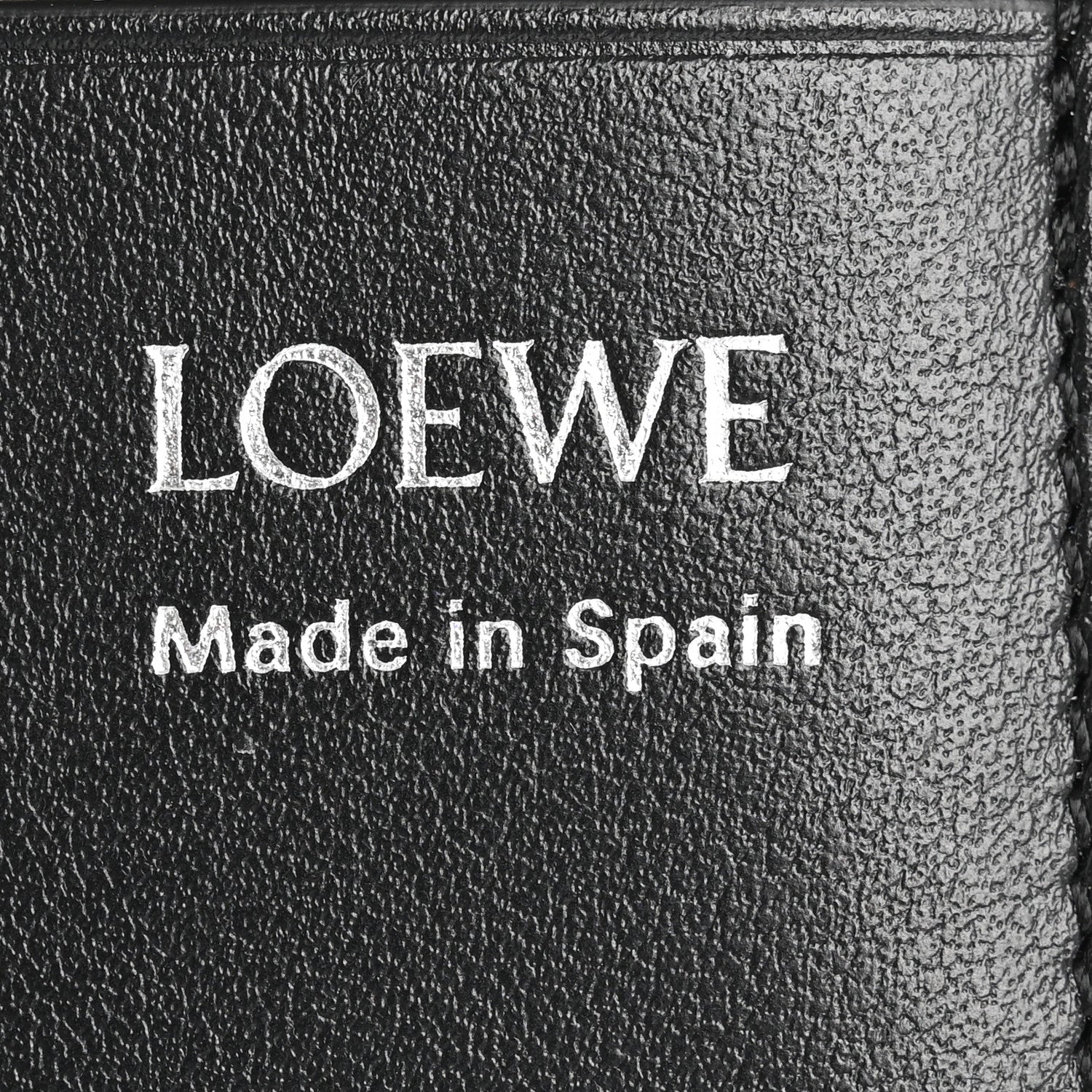 Loewe Nappa Calfskin Pebble Slider Coin Card Holder Black Dark Khaki 8 of 9