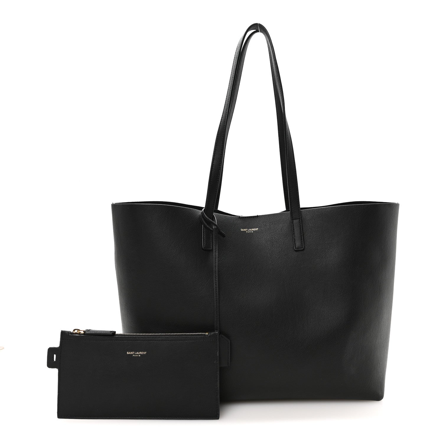 Saint Laurent Calfskin Large Shopping Tote Black 3 of 11