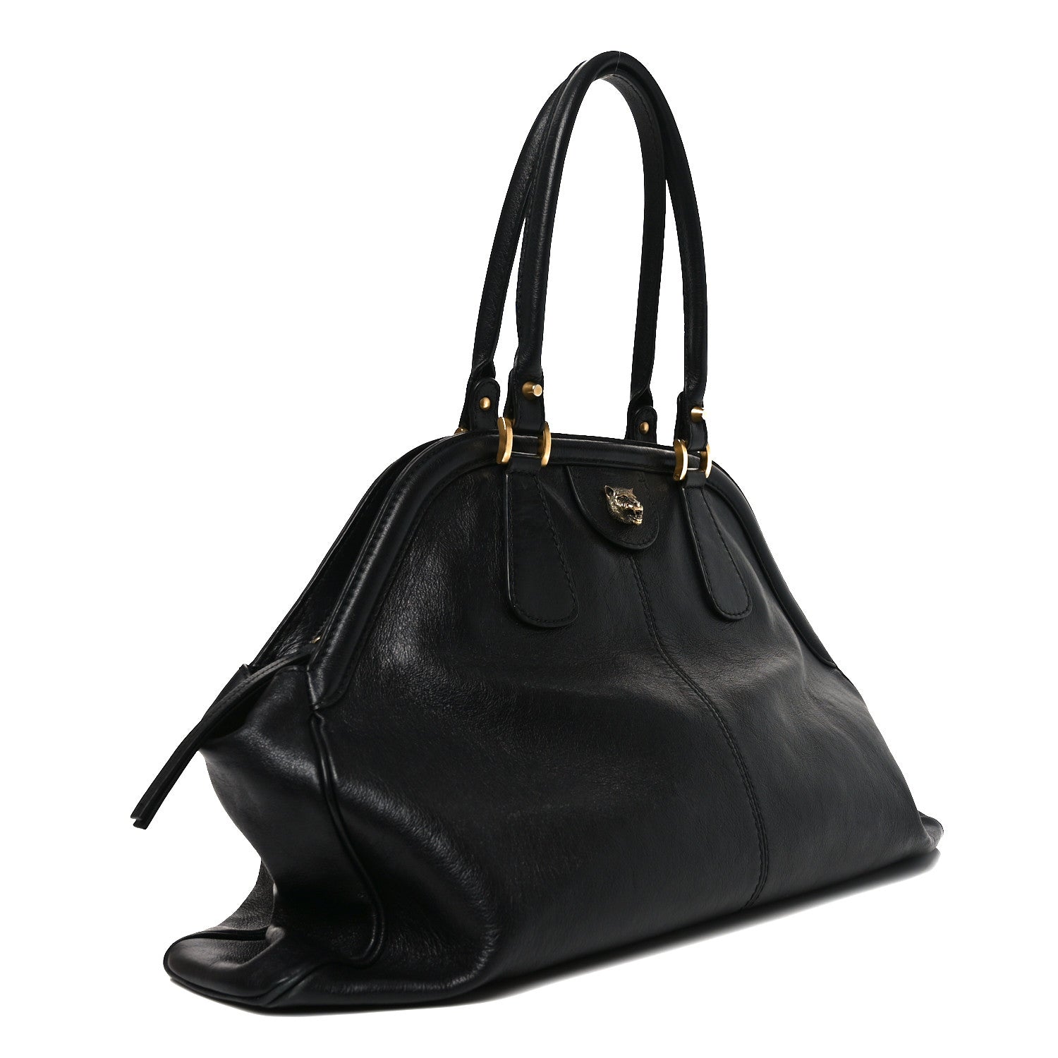 Gucci Calfskin Large Re(Belle) Top Handle Bag Black 1822190