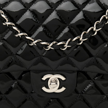 Chanel Patent Quilted Medium Double Flap Black 8 of 12