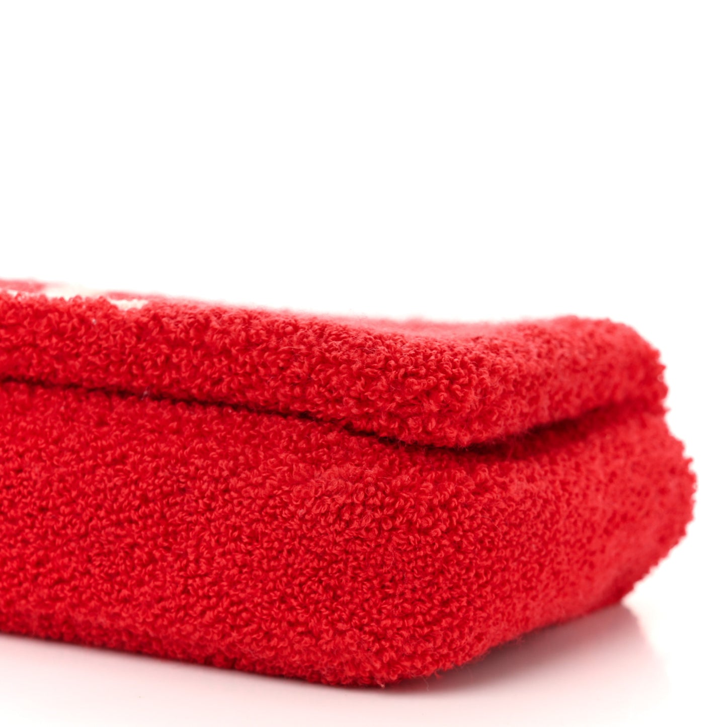 Cotton Terry Cloth Small Love Lola Bag Red White