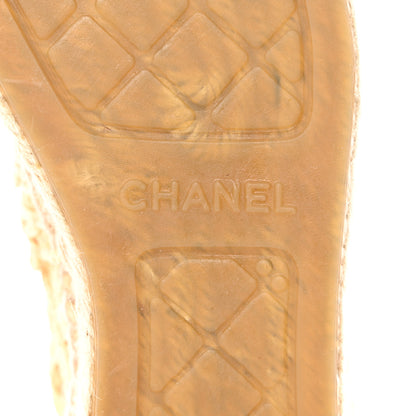 Chanel Raffia Fabric CC Espadrilles 36 Beige Black 8 of 9