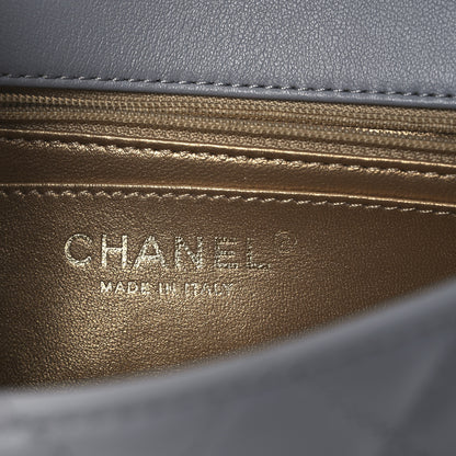 Chanel Lambskin Quilted Mini Rectangular Pearl Crush Flap Grey 6 of 12
